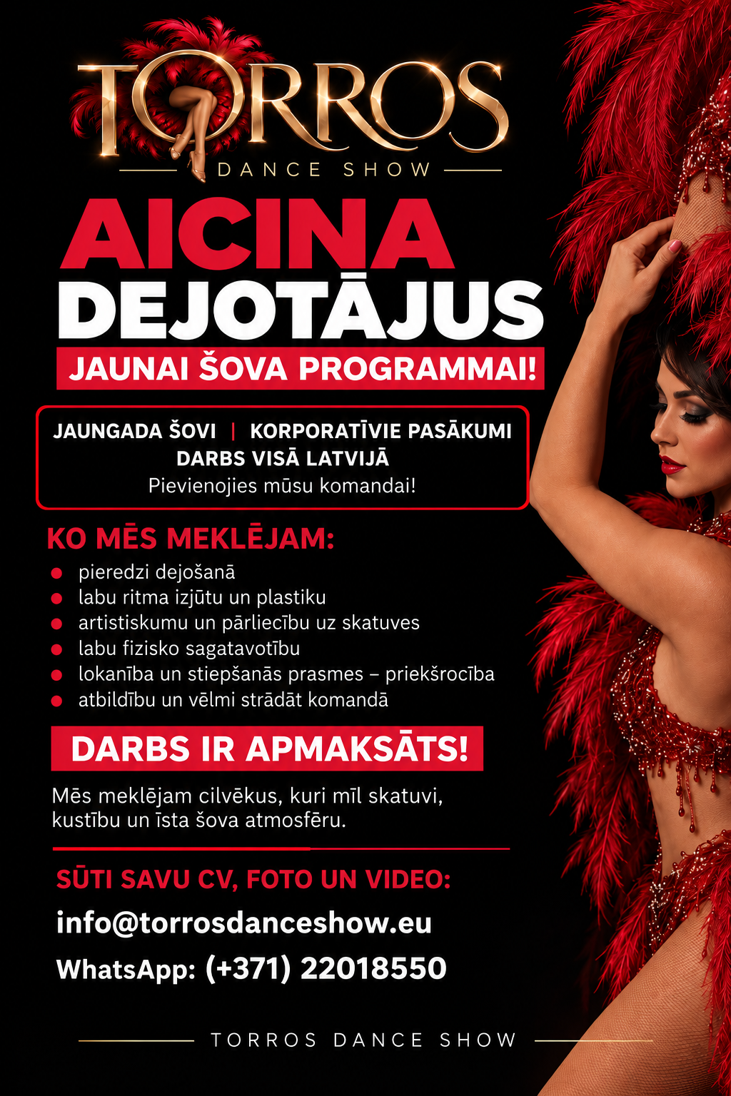 TORROS Dance Show — Aicina dejotājus